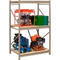 Tennsco Tennsco Bulk Storage Rack - 48"W x 36"D x 72"H - Starter - 3 Shelf Levels - Wood Deck - Sand BU-483672PS-SND
